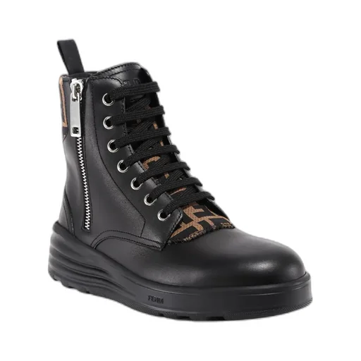 Black Leather Biker Boots