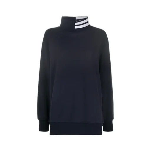 4-Bar Stripe Intarsia Turtle-Neck Sweatshirt