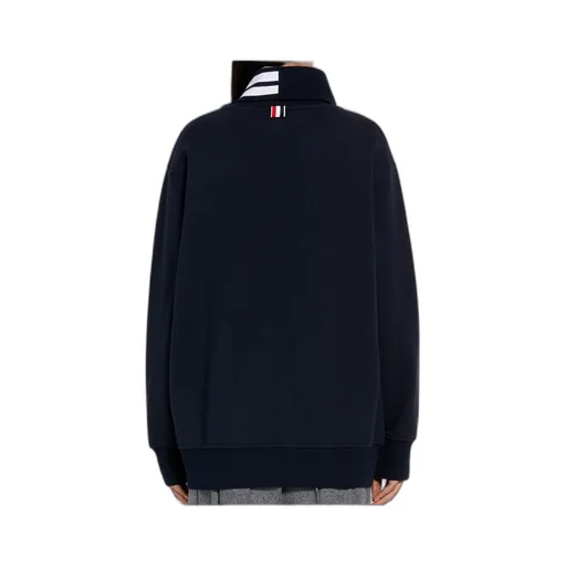 4-Bar Stripe Intarsia Turtle-Neck Sweatshirt