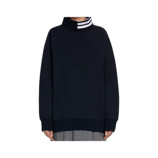 4-Bar Stripe Intarsia Turtle-Neck Sweatshirt