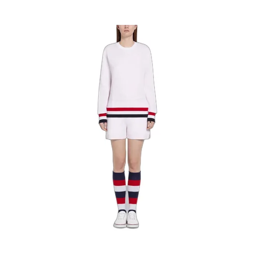 Tricolour-Waistband Seersucker Shorts