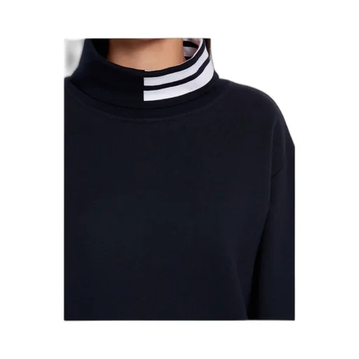 4-Bar Stripe Intarsia Turtle-Neck Sweatshirt