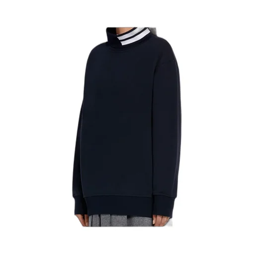 4-Bar Stripe Intarsia Turtle-Neck Sweatshirt