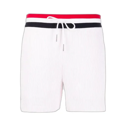 Tricolour-Waistband Seersucker Shorts