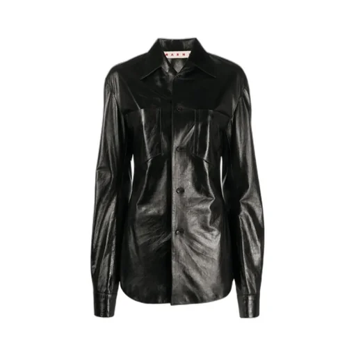 High-Shine Leather Shirt