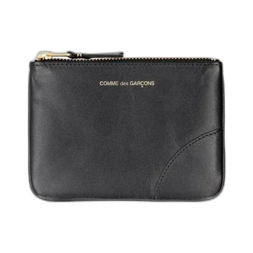 Comme Des Garons Wallet Logo Printed Zipped Cardholder