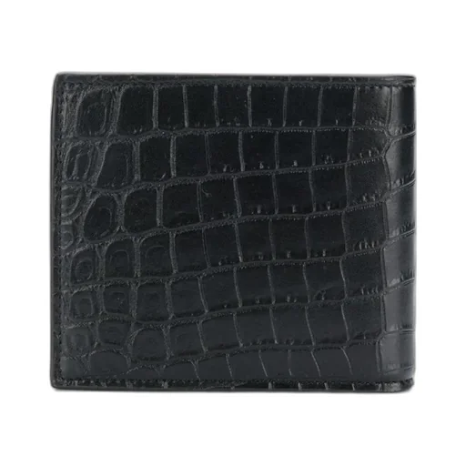 Saint Laurent East/West Embossed Bi-Fold Wallet