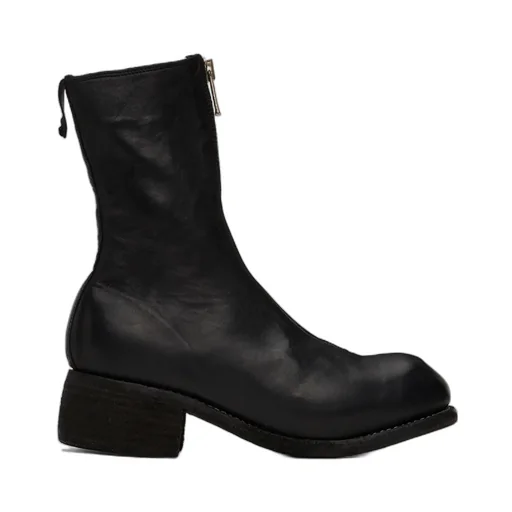 Front Zip Ankle Boots