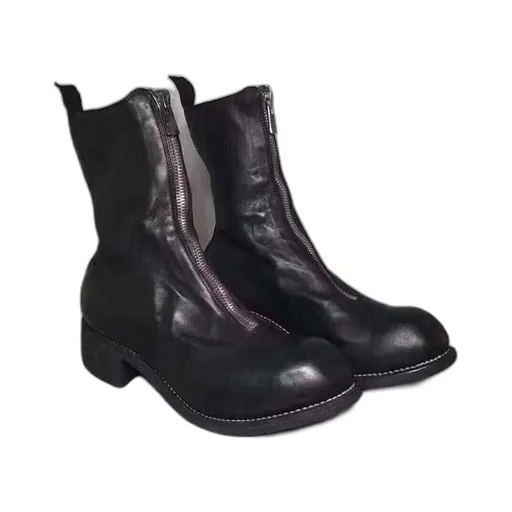 Front Zip Ankle Boots