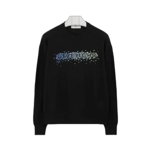 Crystal-Embellished Logo Jumper