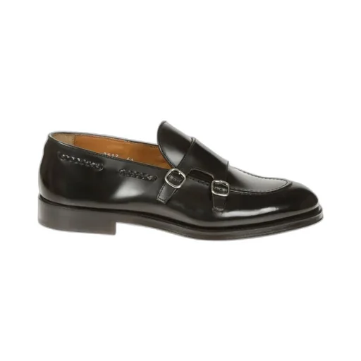 Doucal's Round-Toe Polished Monk Shoes