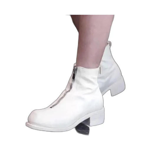 Cracked-Effect Ankle Boots