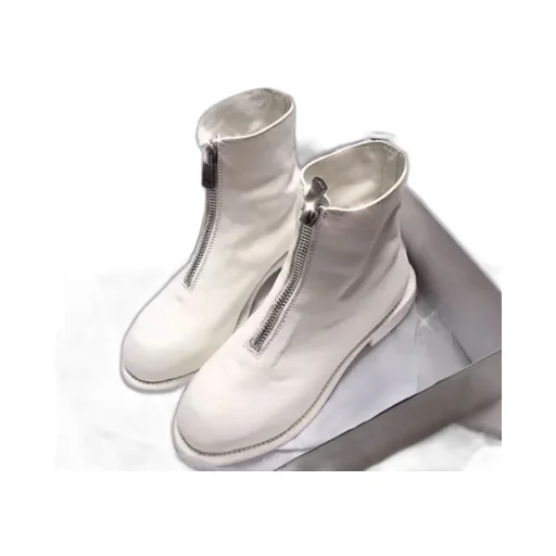 Cracked-Effect Ankle Boots