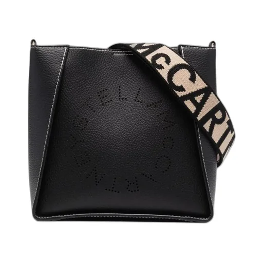 Stella Mccartney Logo Perforated Crossbody Bag