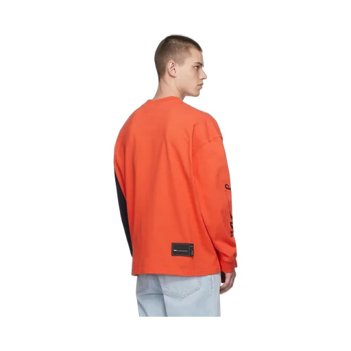 Super Large Spliced Long-Sleeved T-Shirt