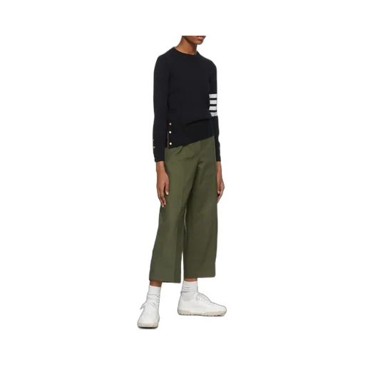 Thom Browne 4-Bar Crewneck Knit Sweater