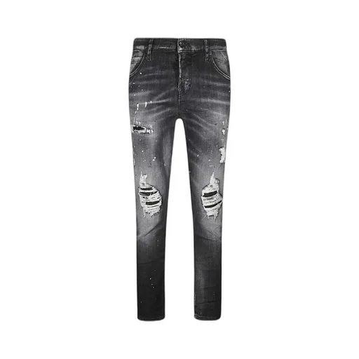 Ripped Detailing Cropped Jeans