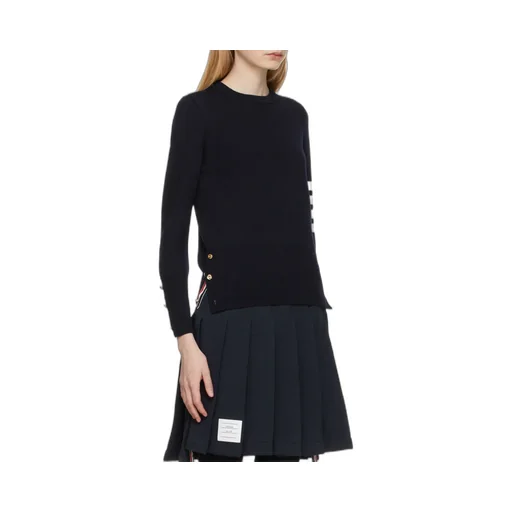 Thom Browne 4-Bar Crewneck Knit Sweater