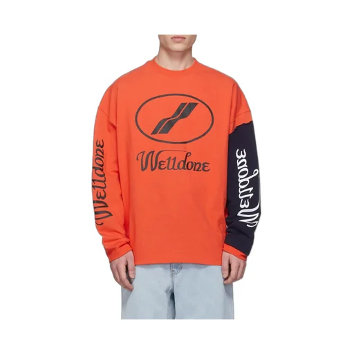Super Large Spliced Long-Sleeved T-Shirt