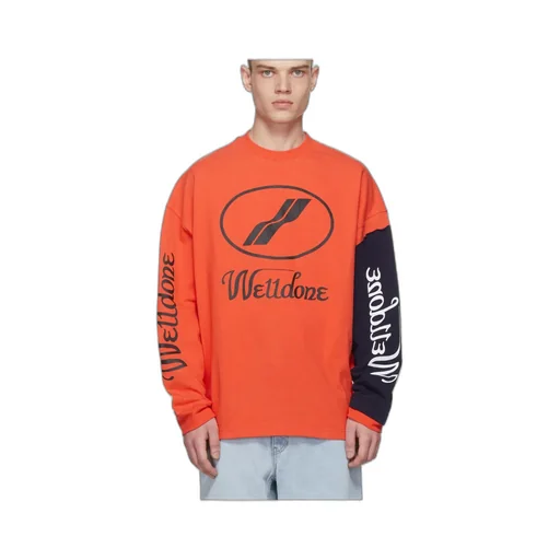 Super Large Spliced Long-Sleeved T-Shirt