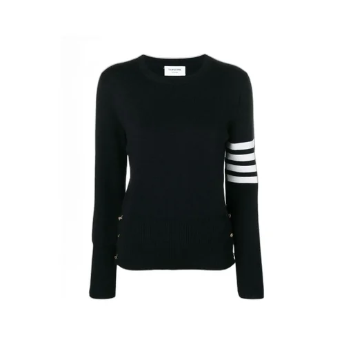 Thom Browne 4-Bar Crewneck Knit Sweater