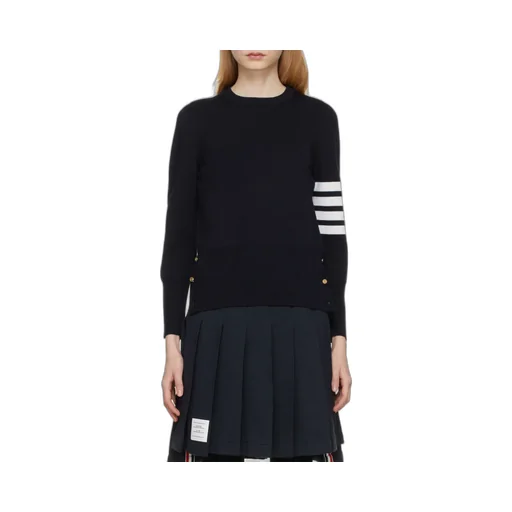 Thom Browne 4-Bar Crewneck Knit Sweater