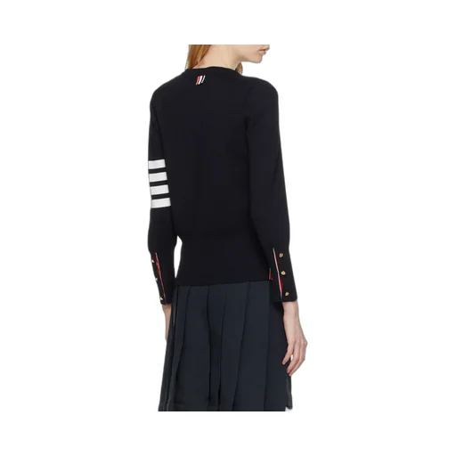 Thom Browne 4-Bar Crewneck Knit Sweater