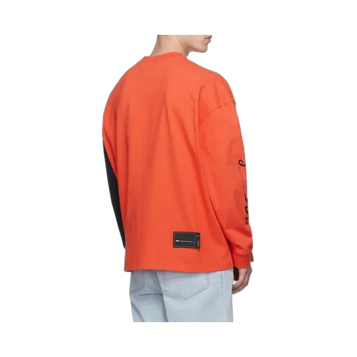 Super Large Spliced Long-Sleeved T-Shirt