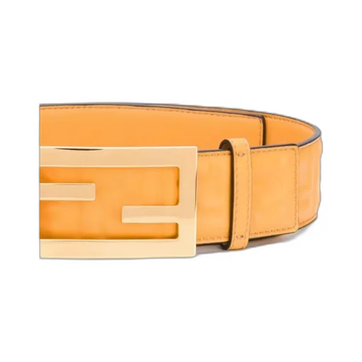 Embossed Logo Monogram Buckle Belt
