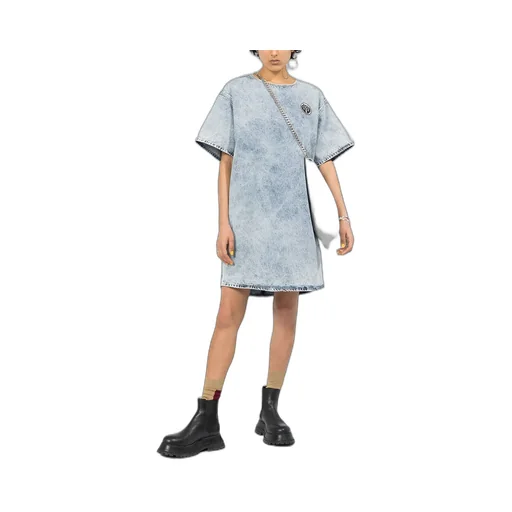 Acid-Wash Denim Dress