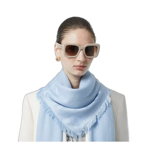 Silk And Wool Blended Jacquard Scarf
