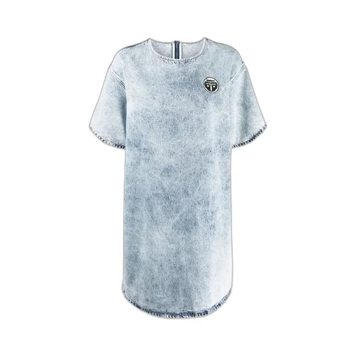 Acid-Wash Denim Dress