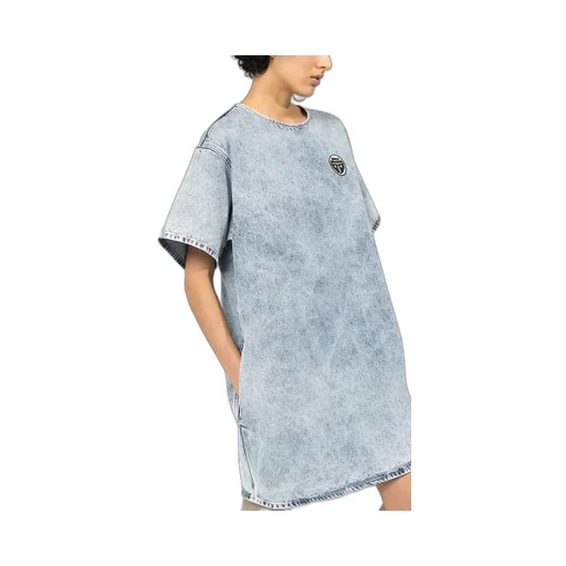 Acid-Wash Denim Dress