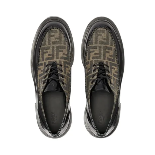 Fendi Ff Jacquard Lace-Up Shoes