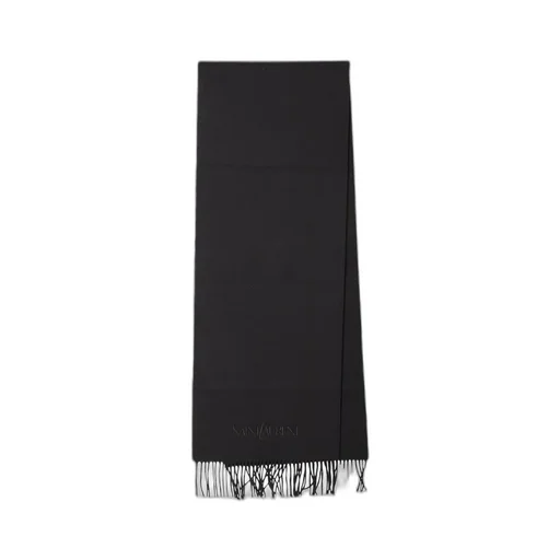 Saint Laurent Logo Embroidered Scarf