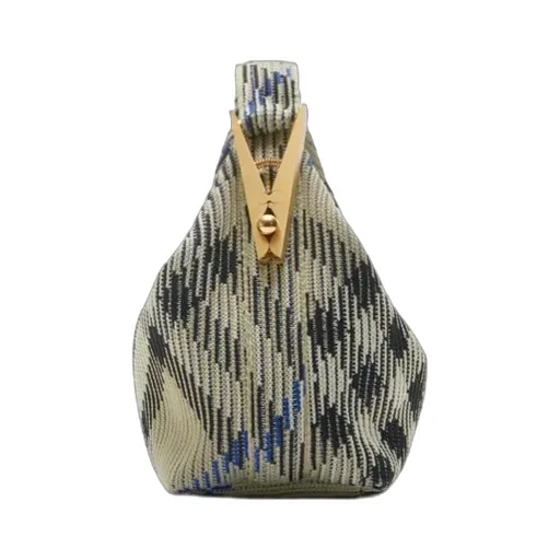 Burberry Mini Peg Checked Top Handle Bag