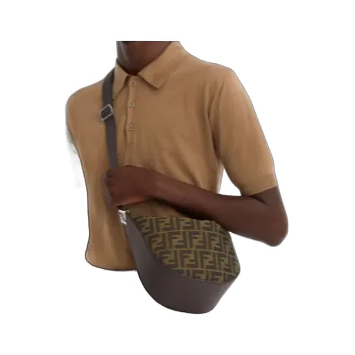 Fendi Ff Jacquard Melon Small Shoulder Bag