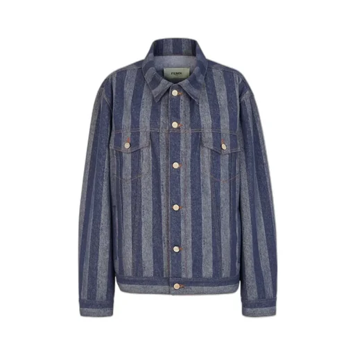 Fendi Striped Button-Up Jacket