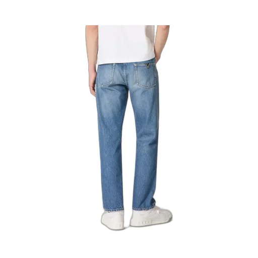 Valentino Logo Patch Straight Leg Jeans