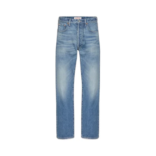 Valentino Logo Patch Straight Leg Jeans