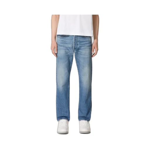 Valentino Logo Patch Straight Leg Jeans