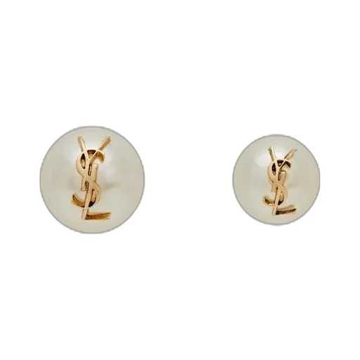 Saint Laurent Logo Plaque Earrings