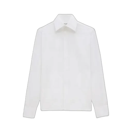 Saint Laurent Cassandre Buttoned Straight Hem Shirt