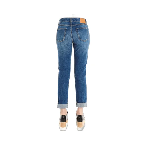 Logo-Stripe Cropped Jeans