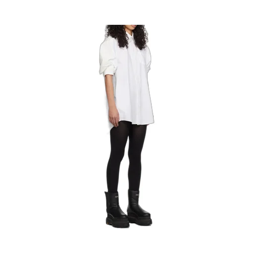 Sacai Short Puff Sleeved Mini Shirt Dress