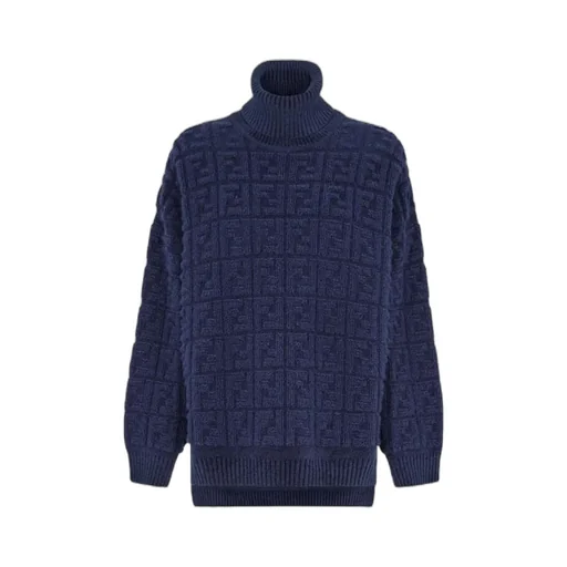 Knitted Ff Motif Patterned Sweater