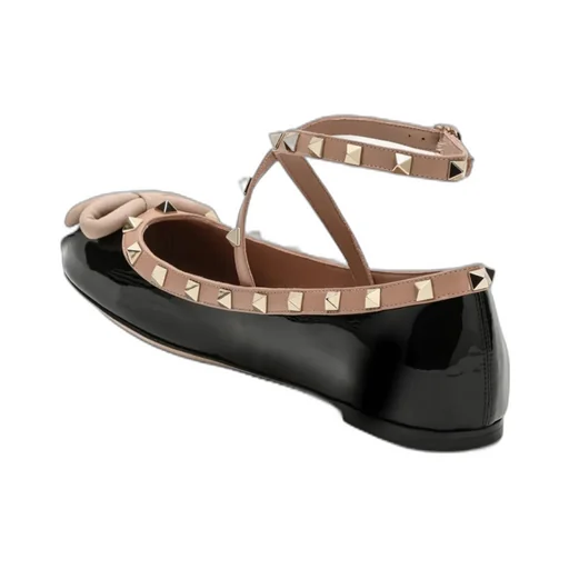 Valentino Garavani Rockstud Round Toe Ballerina Shoes