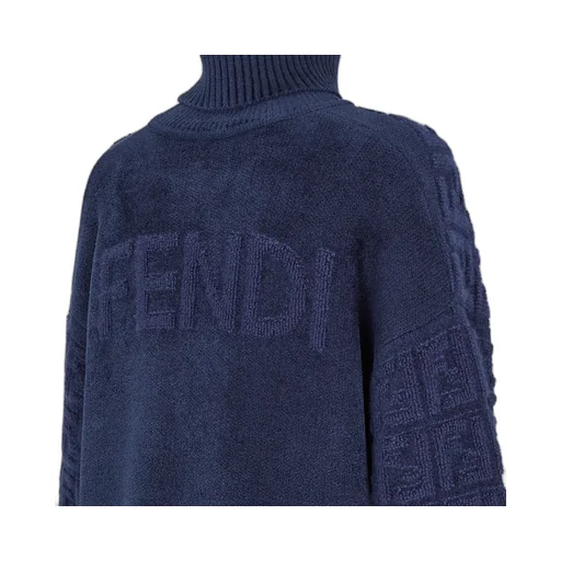 Knitted Ff Motif Patterned Sweater