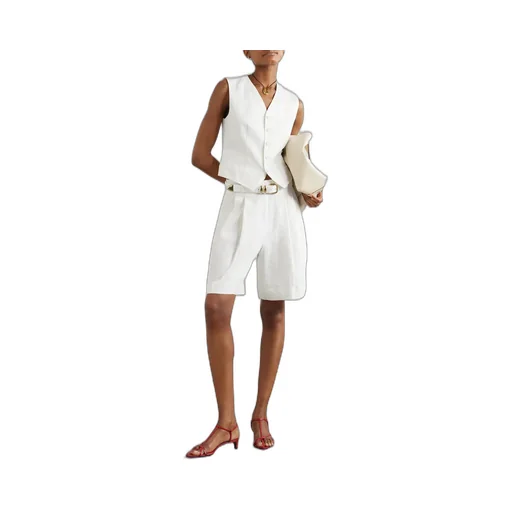 Linen-Blend Shorts
