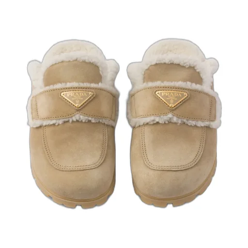 Prada Almond-Toe Slip-On Mules